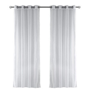 Eos Solid Sheer Grommet Curtain Panels (Set of 2)
