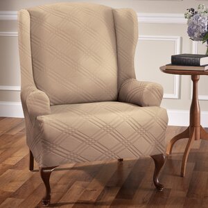 Double Diamond Sensations Box Cushion Wingback Slipcover