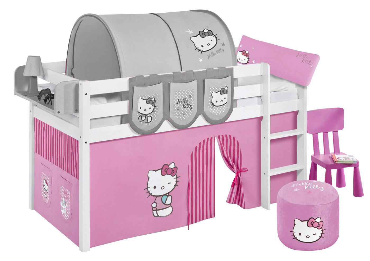 Etagenbett Wayfair : Lilokids hochbett hello kitty mit hochbettvorhang 90cm x 200cm