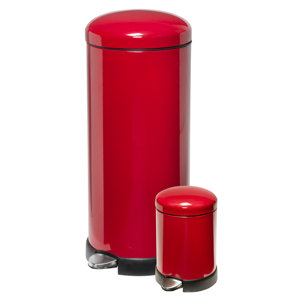 2 Piece 30 Liter Step On Trash Can Set