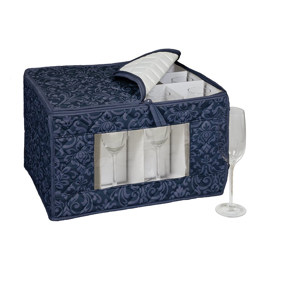 Hudson Damask Stemware Storage