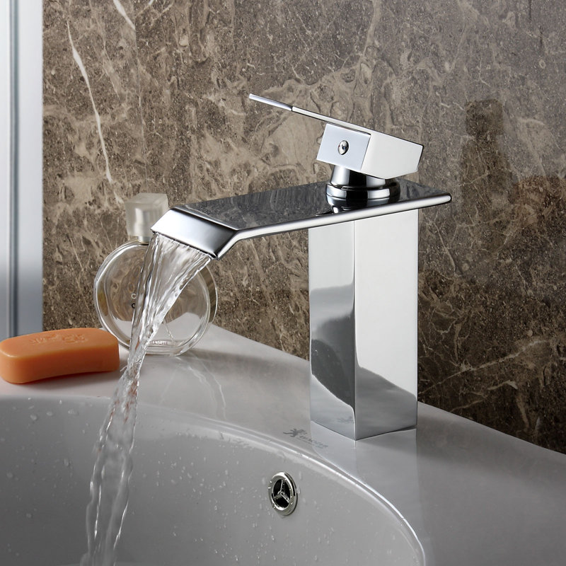 Bathroom Waterfall Faucet elite single handle bathroom waterfall faucet & reviews | wayfair Bathroom Waterfall Faucet elite single handle bathroom waterfall faucet & reviews | wayfair