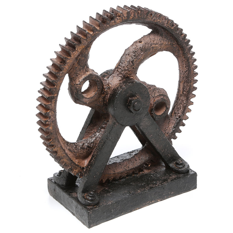 Solorio Rusted Gear Sculpture & Reviews Joss & Main