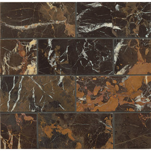 Black Marble Tile You Ll Love Wayfair 3 X 6 Marble Mosaic Tile In Michelangelo