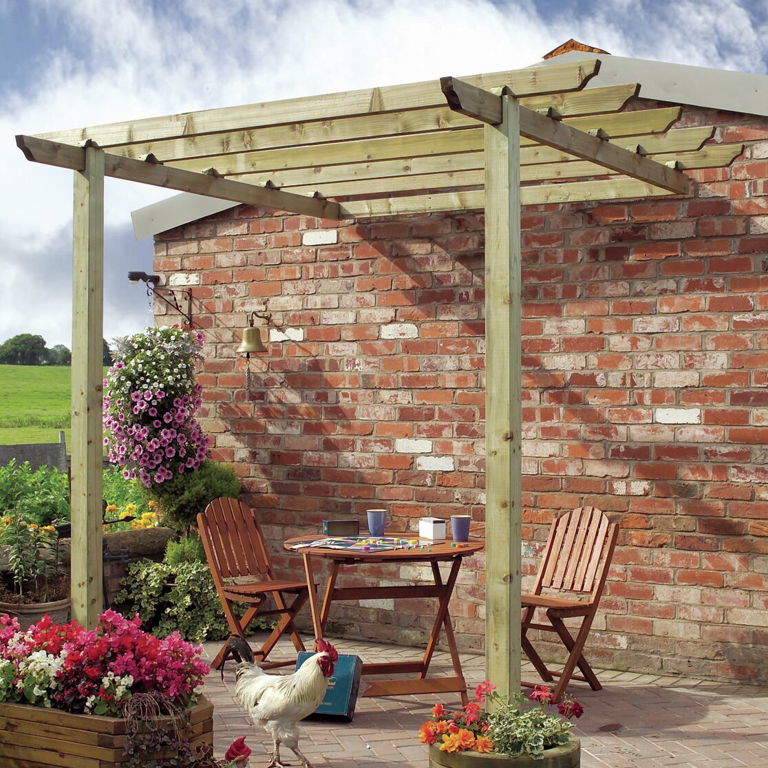 Grange Fencing Traditional 2m X 25m Patio Pergola Wayfaircouk