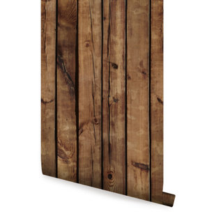 Wood L And Stick Wallpaper You Ll Love Wayfair Palomo Brown Wood 4 L X 24 W And Stick Wallpaper Roll