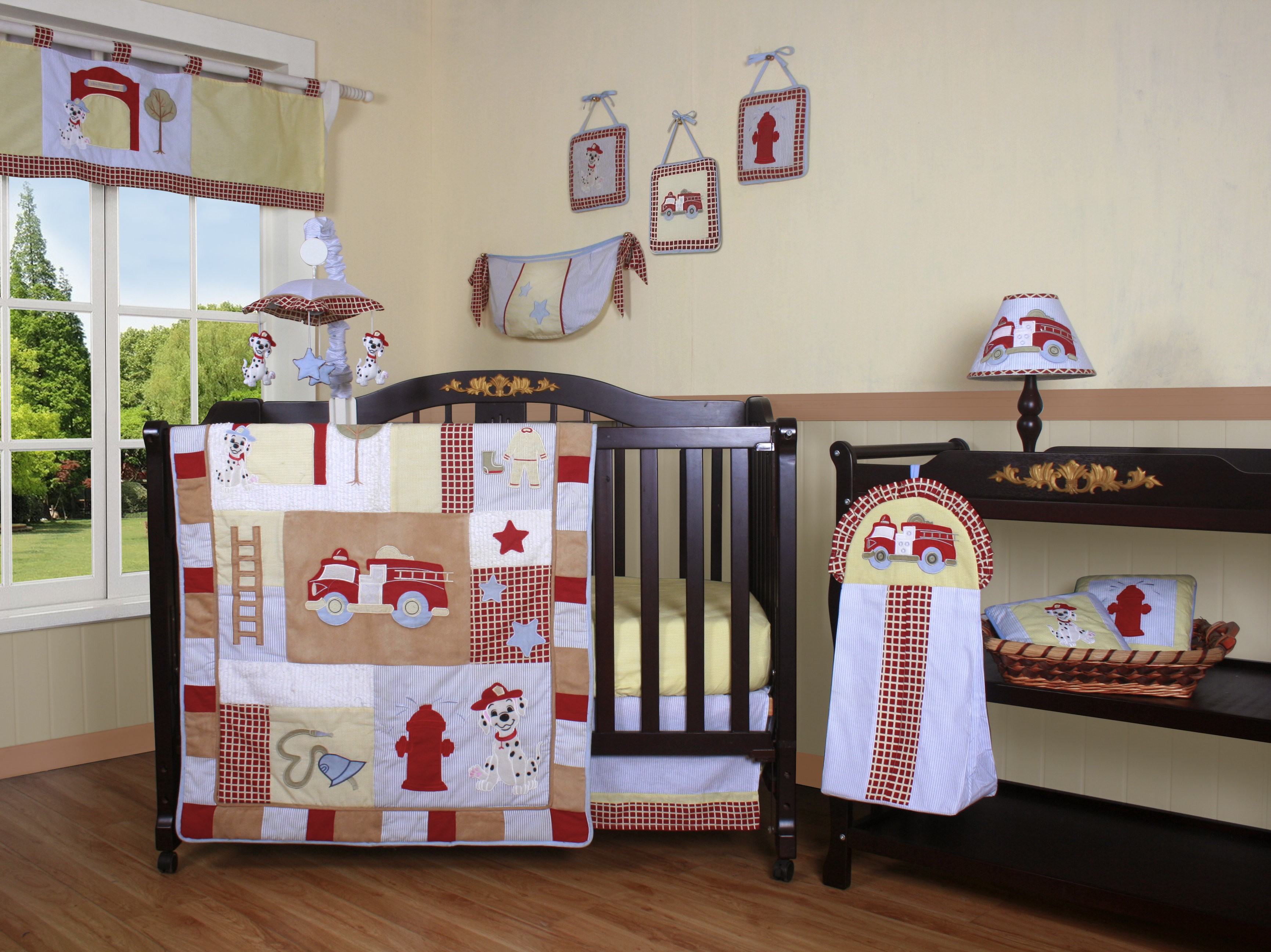 Geenny Boutique Fire Truck 13 Piece Crib Bedding Set Reviews Wayfair