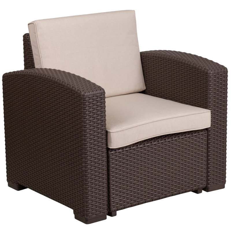 Breakwater Bay Clifford Faux Rattan Chair With Cushion Reviews Breakwater Bay Clifford Faux Rattan Chair With Cushion Reviews Wayfair