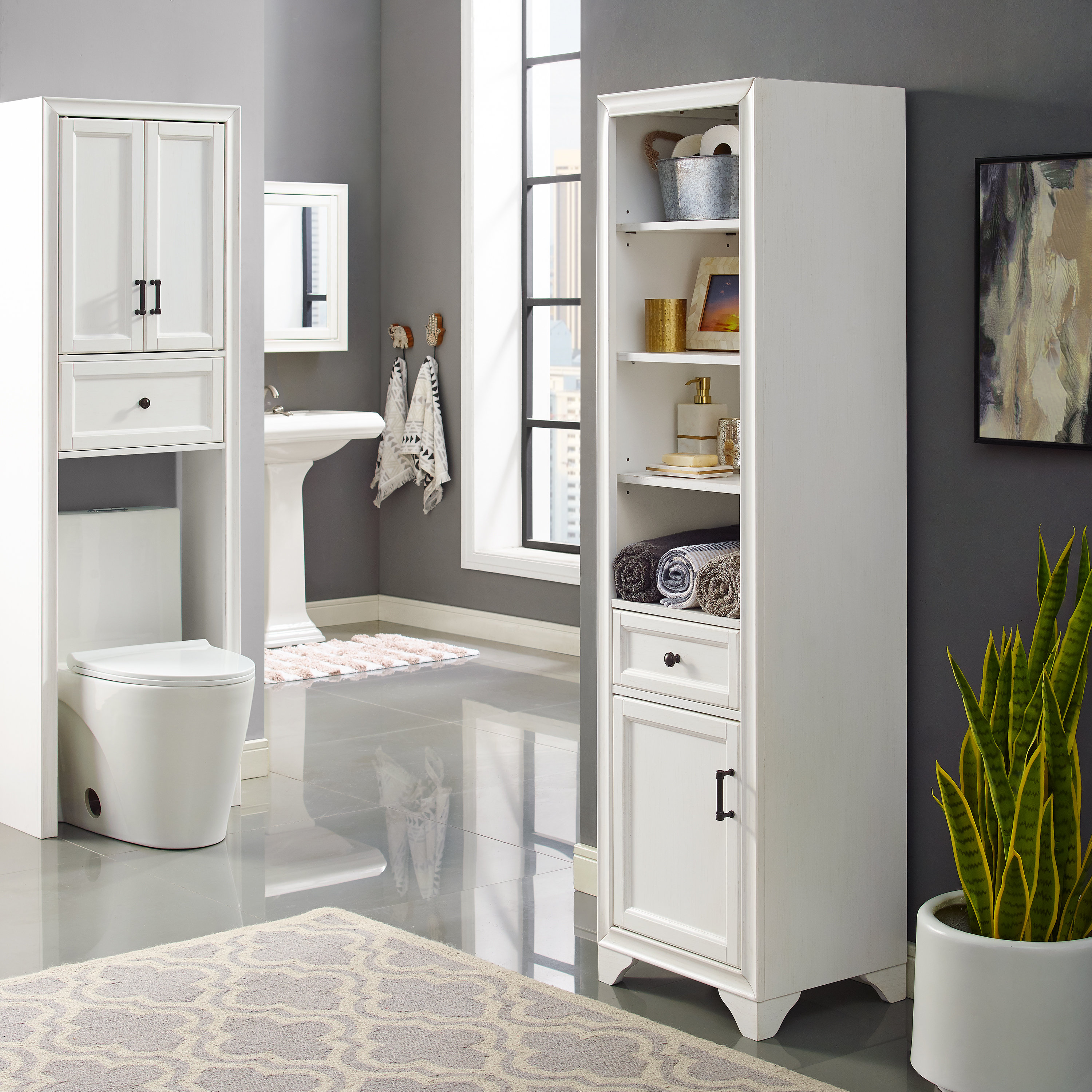 Jesse 18 W X 67 62 H Linen Tower Reviews Birch Lane