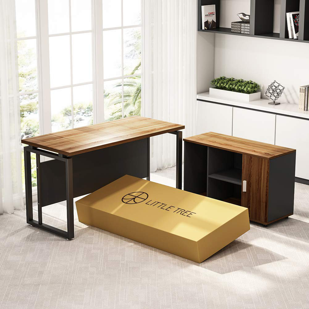 Little Tree L Shape Computer Desk With File Cabinet Wayfair