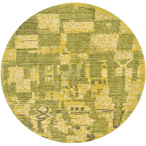 Rune Green Area Rug