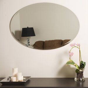 Mcatee Oval Bevel Frameless Wall Mirror