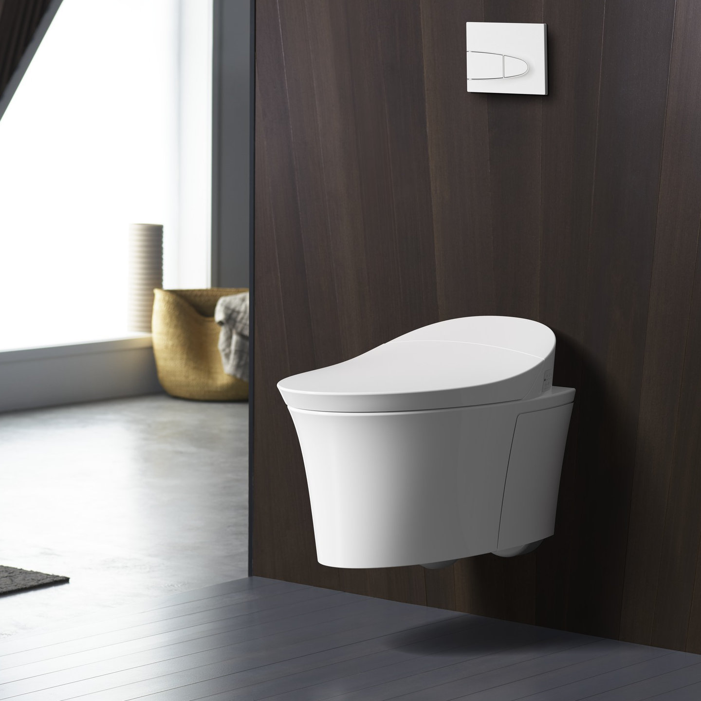 K 5402 0 Kohler Veil Intelligent Wall Hung Toilet With Touchless K 5402 0 Kohler Veil Intelligent Wall Hung Toilet With Touchless Flush Wayfair