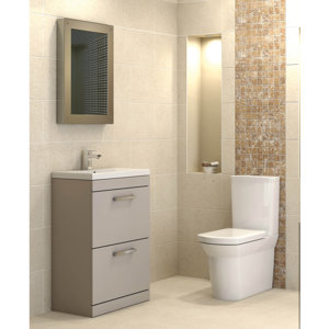Badezimmer-Set Shipton mit beleuchtetem Spiegel ..