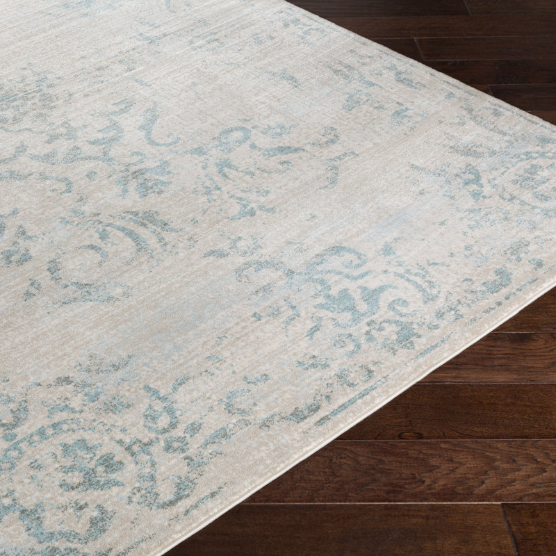 Charlton Home Cary Blue/White Area Rug & Reviews Wayfair