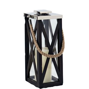 Driftwood Cross Wood Frame Lantern