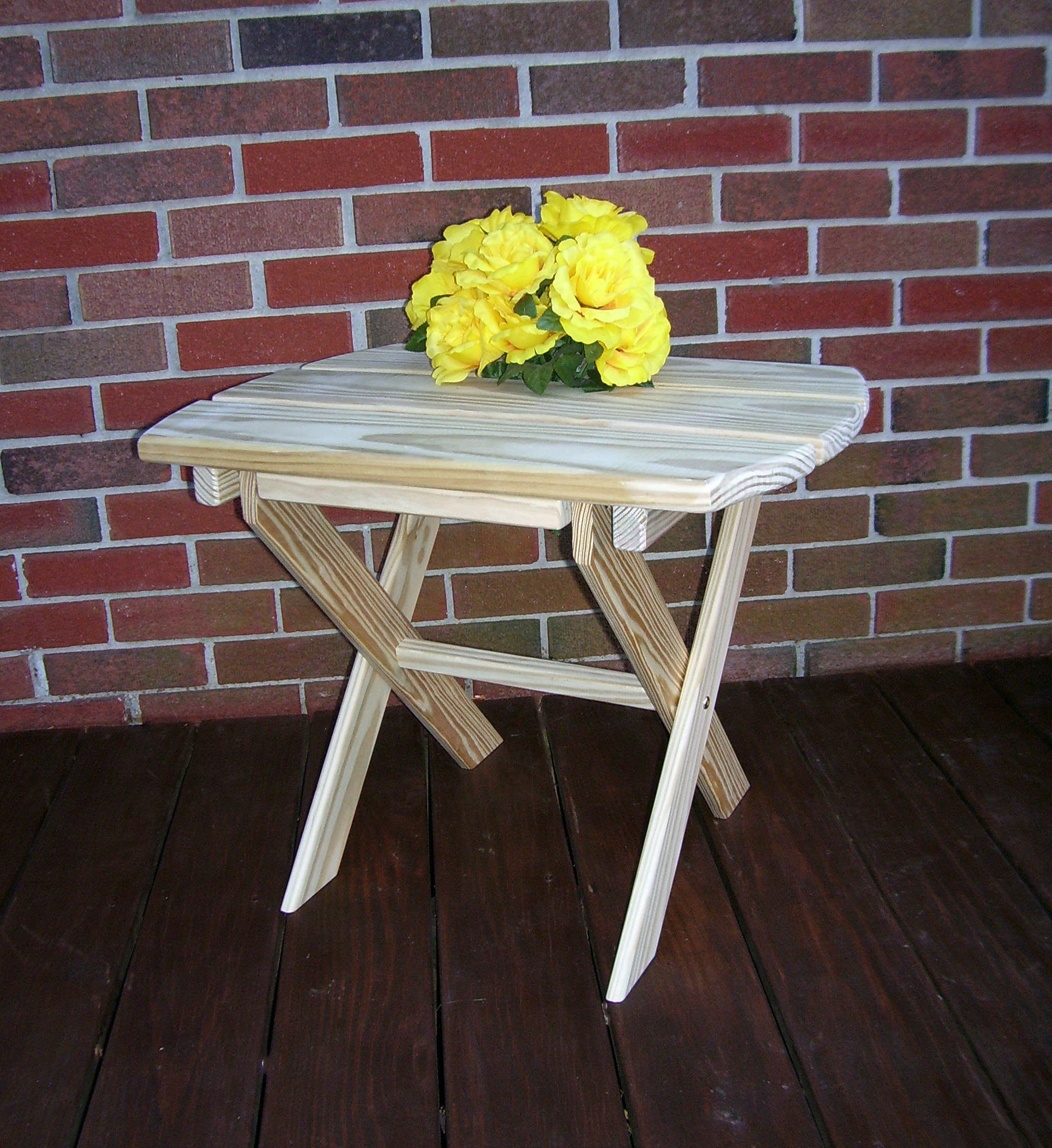 Millwood Pines Anika Folding Wooden Side Table Wayfair