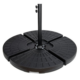 Water Filled Umbrella Base Wayfair Carolyn Cantilever Water Weights For Offset Free Standing Umbrella Base Set Of 4