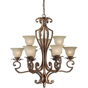 9-Light Shaded Chandelier