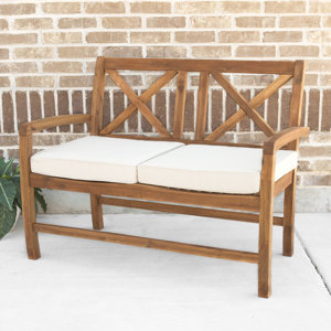 X Back Patio Loveseat with Cushions
