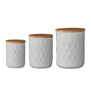 Scandinavian 3 Piece Kitchen Canister Set