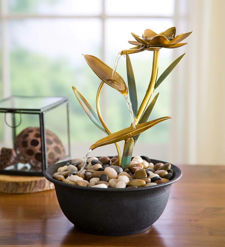 Wind & Weather Metal Lotus Flower Fountain & Reviews | Wayfair