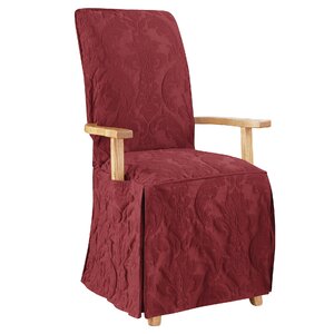 Matelasse Damask T-Cushion Armchair Slipcover