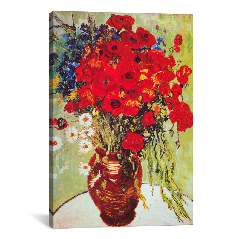 East Urban Home 'Vase with Daisies and Poppies' by Vincent van Gogh