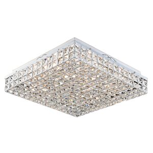 Aguinaldo Square Crystal Beaded 9-Light Flush Mount