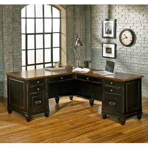 Hartford 3 Piece L-Shaped Desk Office Suite