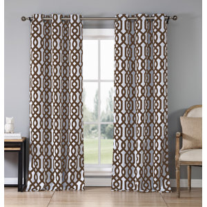 Islip Geometric Blackout Thermal Grommet Curtain Panels (Set of 2)