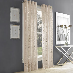 Azariah Abstract Grommet Single Curtain Panel