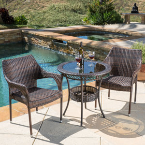 Crowley 3 Piece Bistro Set