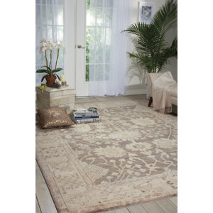 Bachar Hand-Knotted Aubergine Area Rug