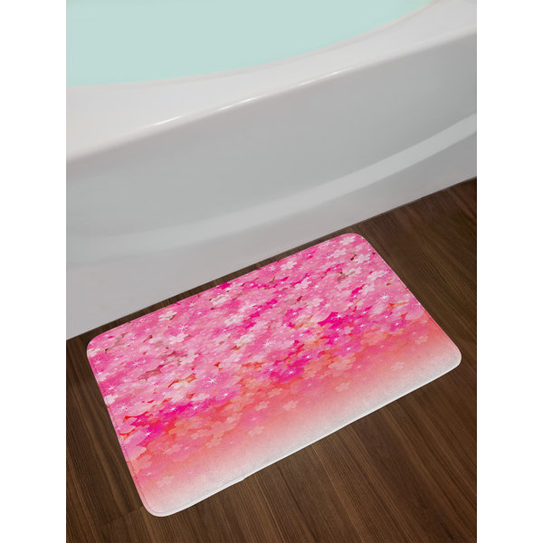East Urban Home Cherry Light Pink Bath Rug Wayfair