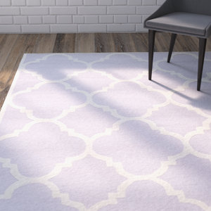 Charlenne Wool Lavander / Ivory Area Rug