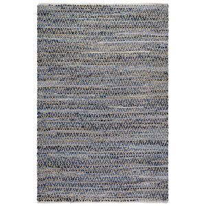 Metro Myrtle Hand-Woven Natural/Denim Area Rug