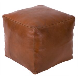 Moroccan Square Leather Ottoman