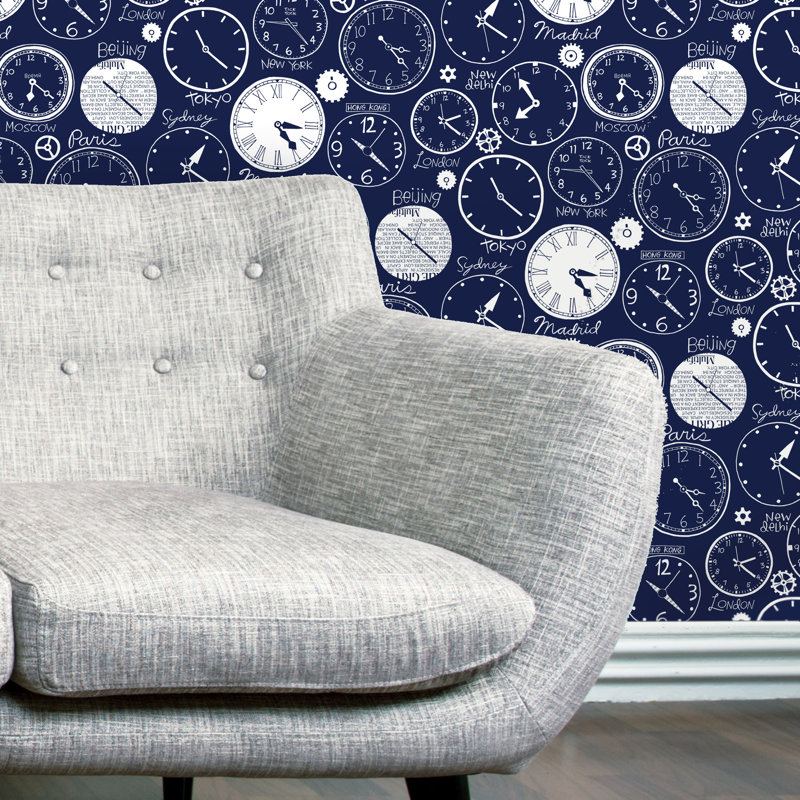 World Clocks 15' x 27'' Wallpaper & Reviews AllModern