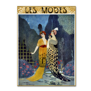 Art Deco Furniture Wayfair Art Deco Fashion Las Graphic Print On Wred Canvas