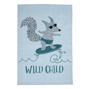 Cotton Animal Blue Kids Rug