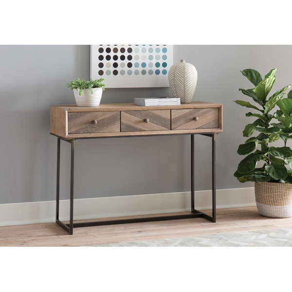 Cole & Grey Wood and Metal Console Table & Reviews Wayfair