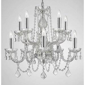 10-Light Crystal Chandelier