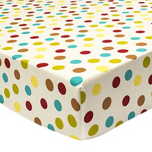 Hopscotch Multi Dot Fitted Crib Sheet