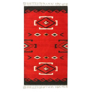 Zapotec Red Area Rug