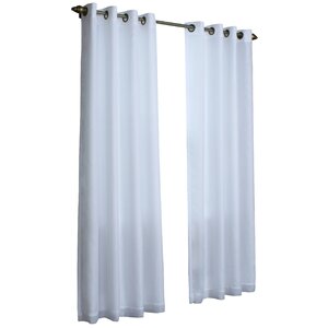 Irene Solid Semi-Sheer Thermal Grommet Single Curtain Panel