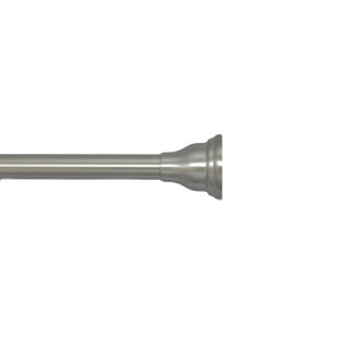 Pewter Satin Nickel Shower Curtain Rods You Ll Love Wayfair Quickview