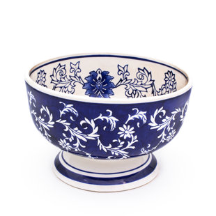 Large Footed Gl Bowls Wayfair Embree Large Footed Decorative Bowl