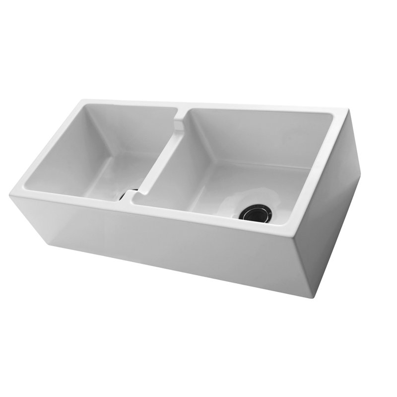Barclay Mina 36 L X 18 W Double Basin Farmhouse Kitchen Sink Wayfair Mina 36 L X 18 W Double Basin Farmhouse Kitchen Sink