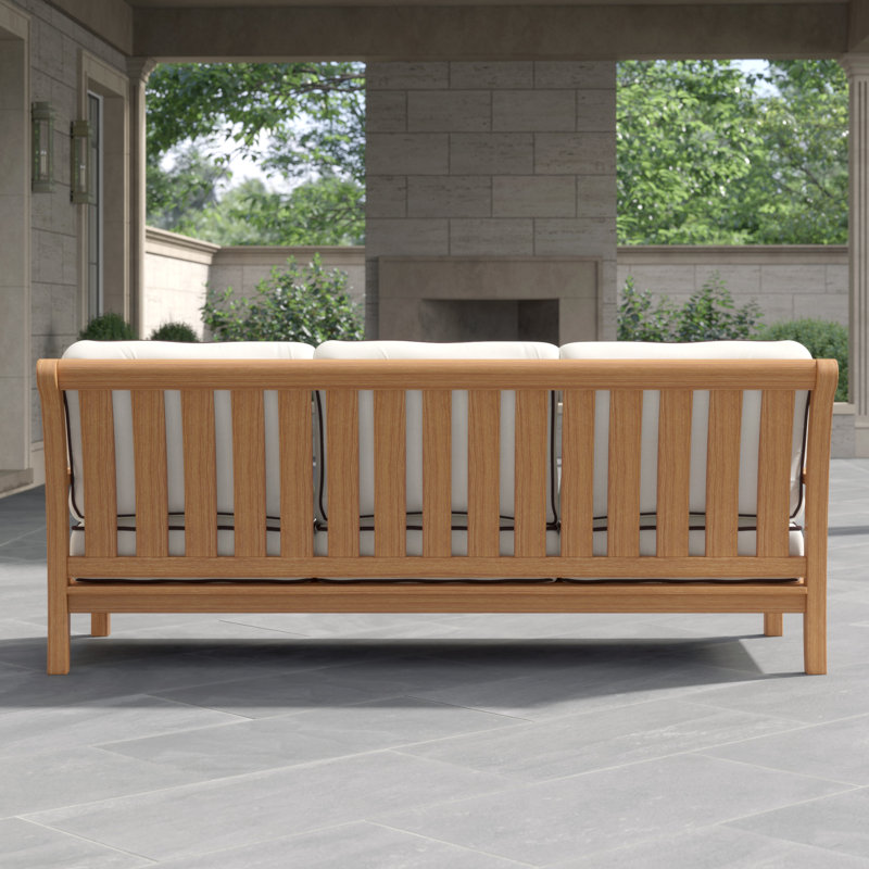 Chelsea Teak Patio Sofa With Cushions